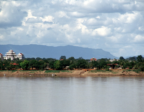 View across the Mekong River, Campasak