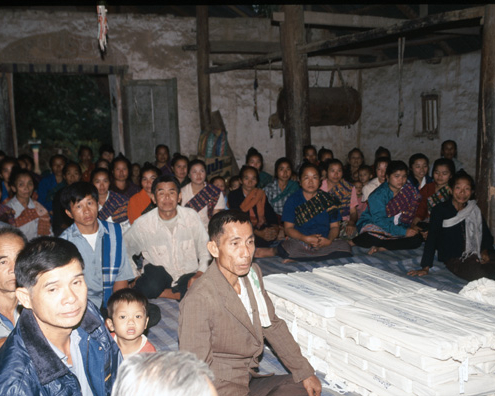Village meeting after preservation work, Luang Namtha
