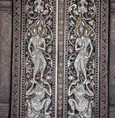Temple doors, Luang Prabang